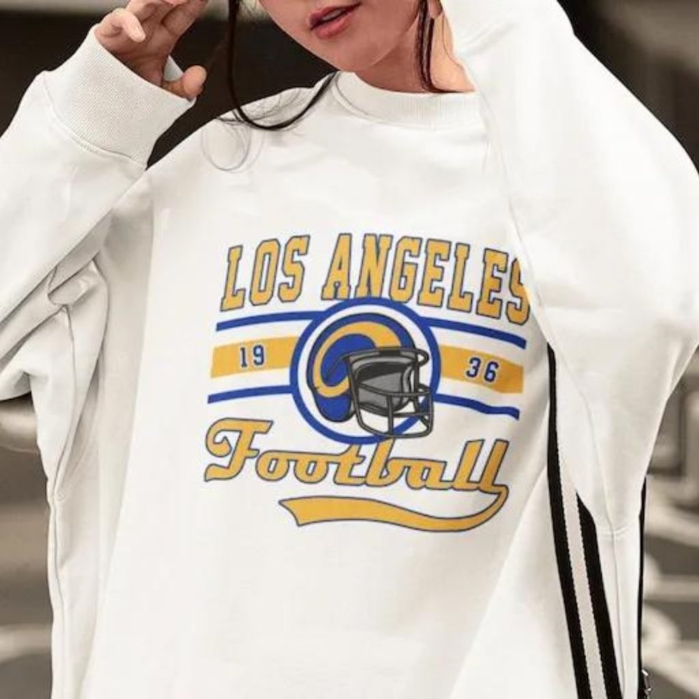 Los Angeles Football Crewneck, Vintage Los Angeles Football Sweatshirt, Rams Swe